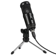 Yinmei USB Microphone,Metal Multipurpose Condenser Microphone with Tripod Stand for Streaming - Black
