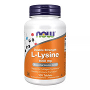 NOW Supplements Double Strength L-Lysine 1000mg Amino Acid - 100 Tablets