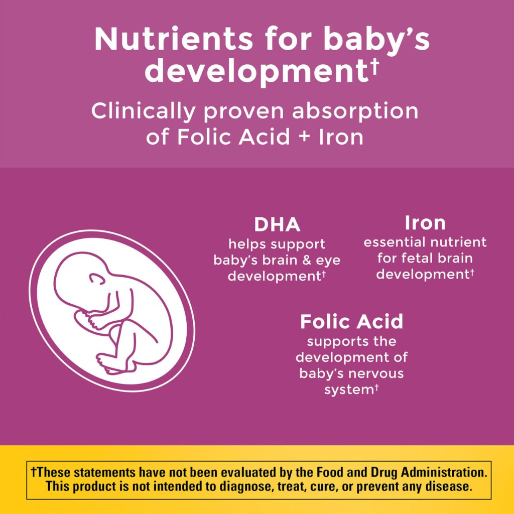 Nature Made Prenatal Vitamins for Women with Folic Acid + DHA,  90 Softgels
