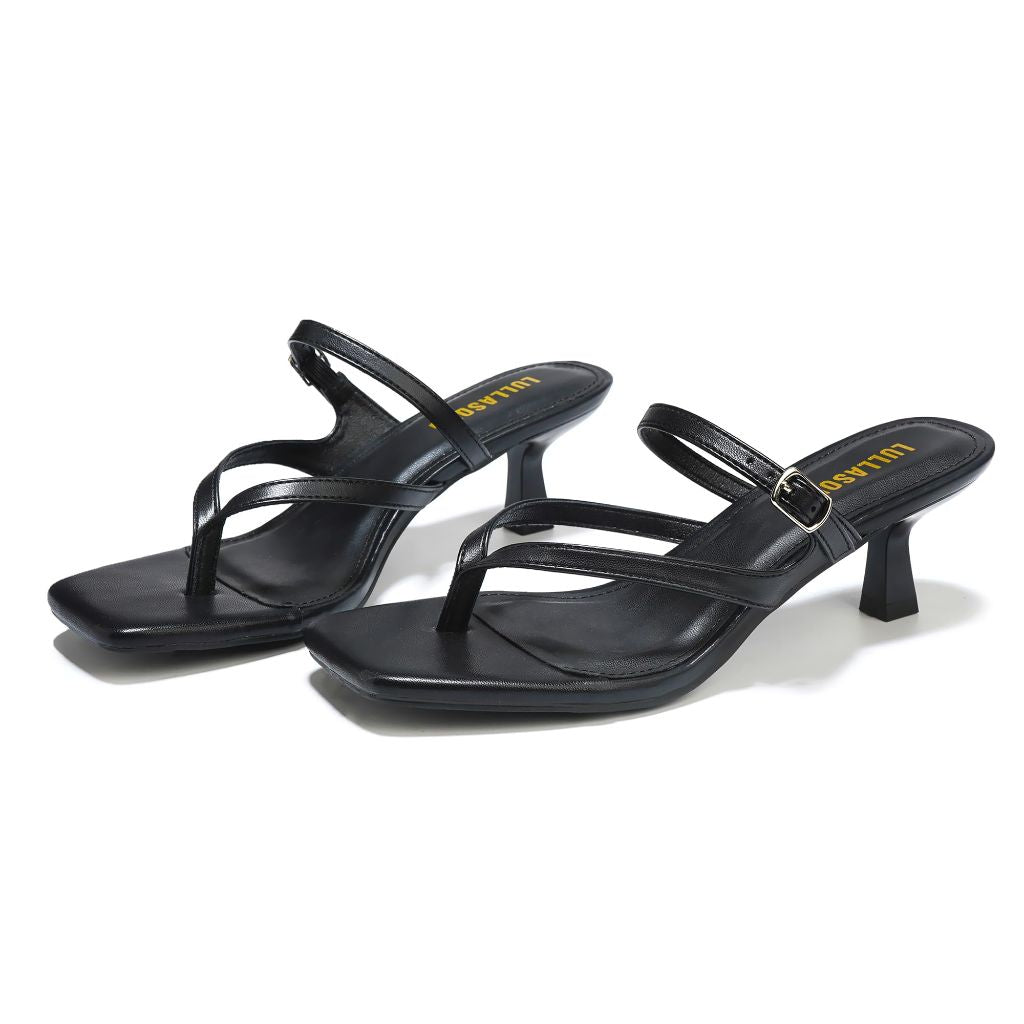 LULLASONG Womens Black Kitten Heels - size 7