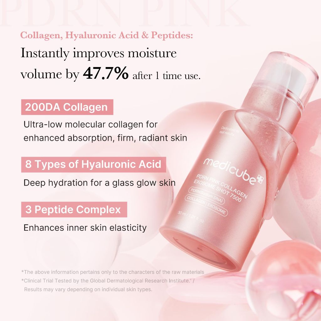 Medicube Exosome Shot PDRN Pink Collagen, Korean Skincare, 1.01 fl.oz