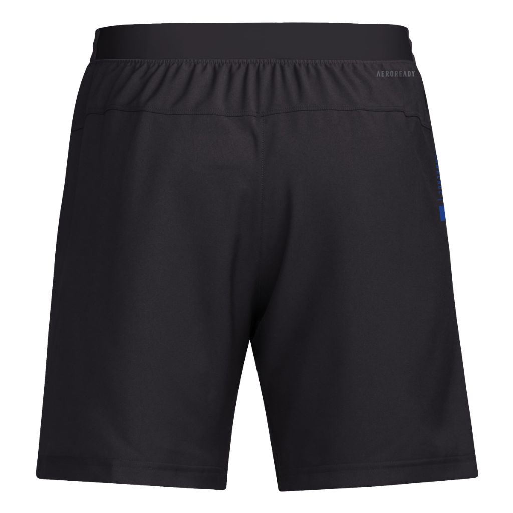 SZ S7" Adidas Men's D4T Woven Kansas University Shorts, Black/Collegiate Royal