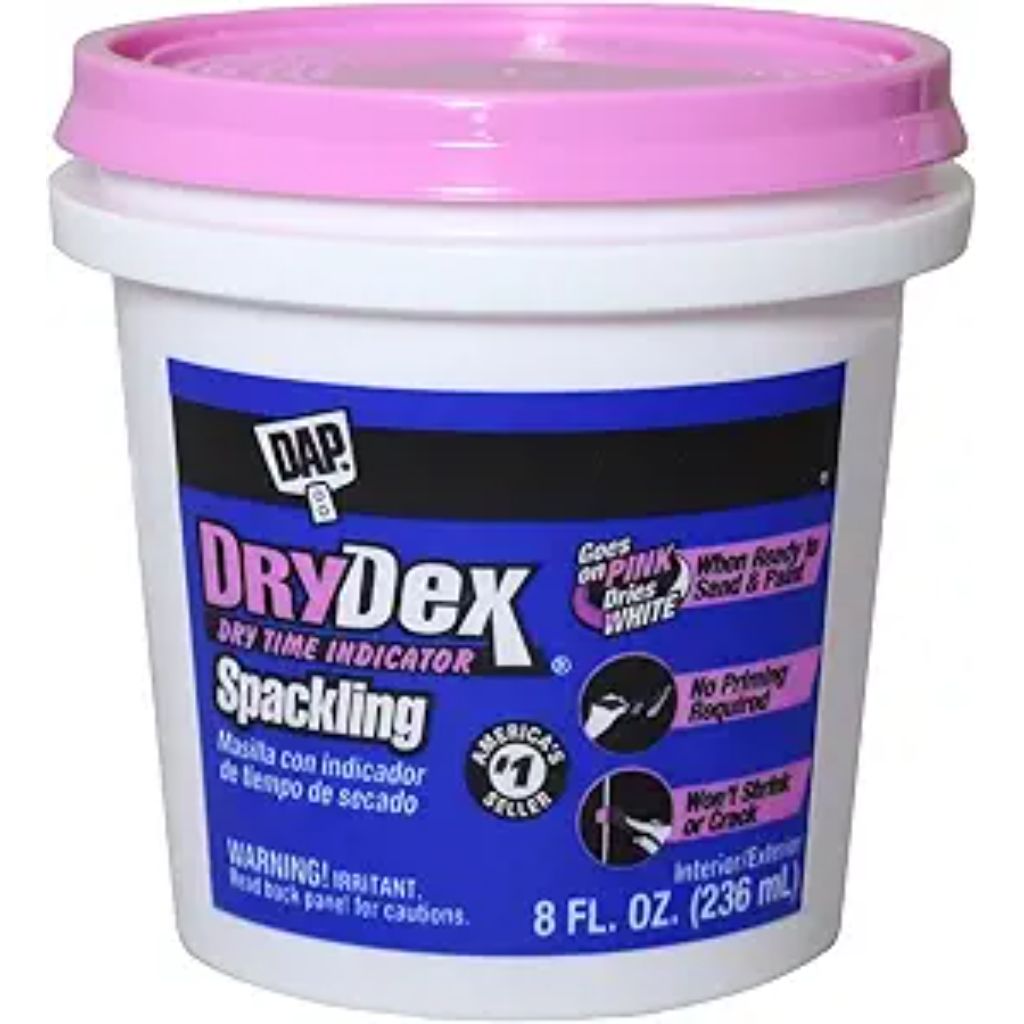 DAP DryDex Spackling Interior/Exterior 1/2-Pint, White (12328), 6pk