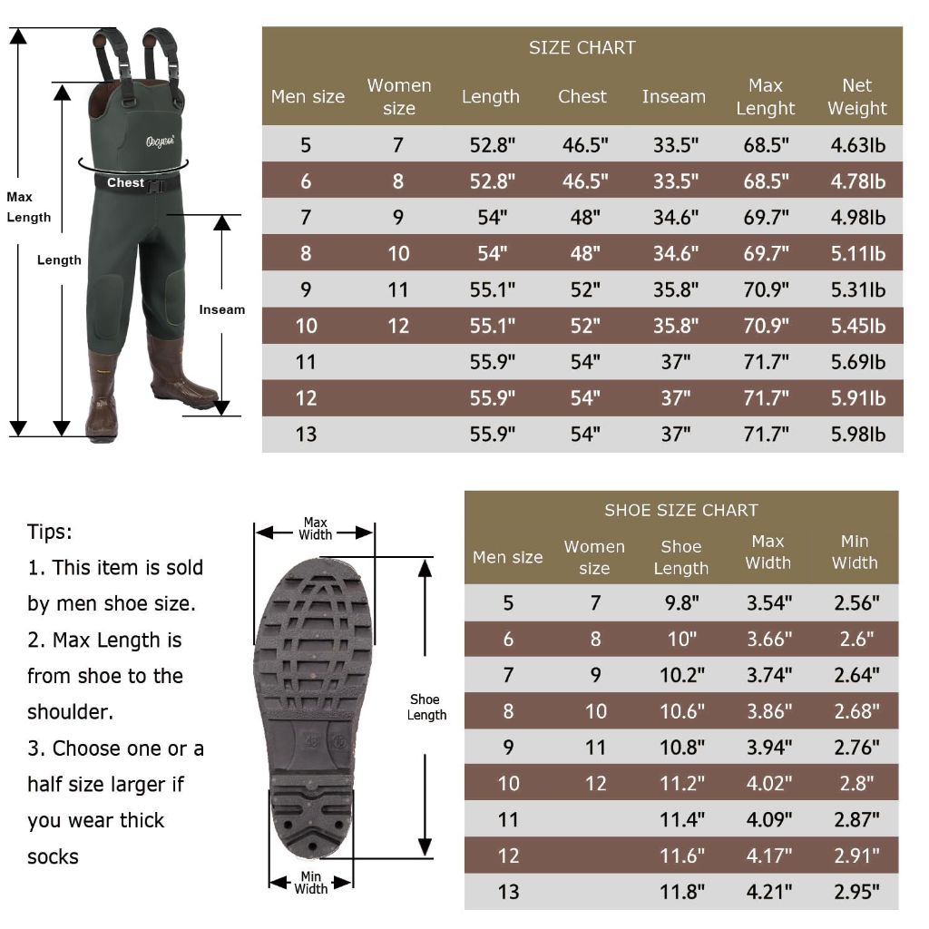 OXYVAN Neoprene Waders with 200G Rubber Boots  M/W (13)