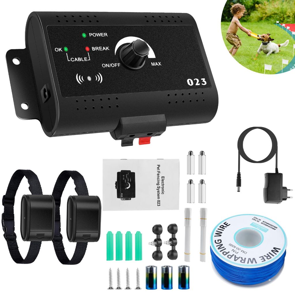 KOCASO Electric Fence for 2 Dogs, Underground Dog Fence System