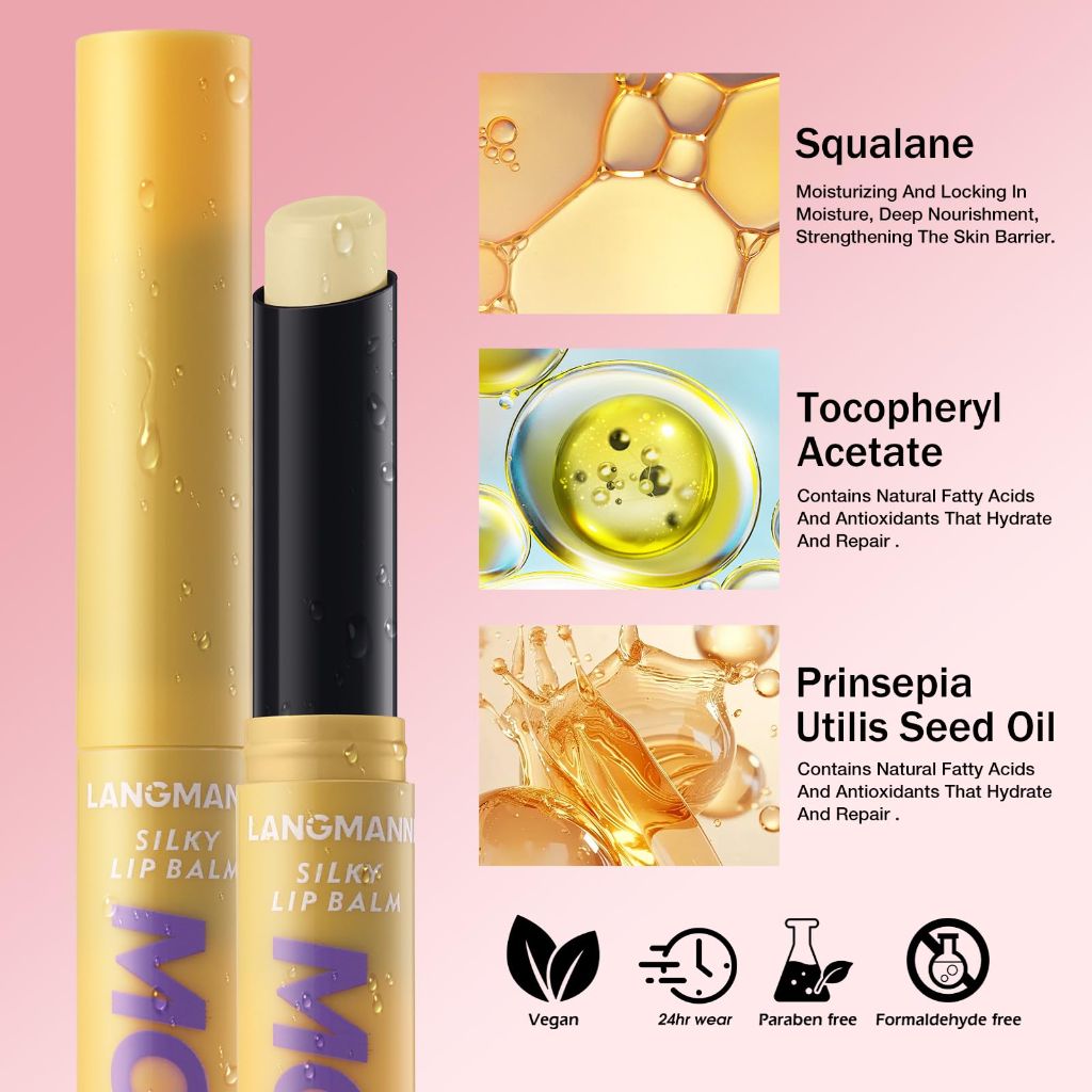 Jolilab Tinted Lip Balm Color Change Silky Texture (Strawberry + Honey）