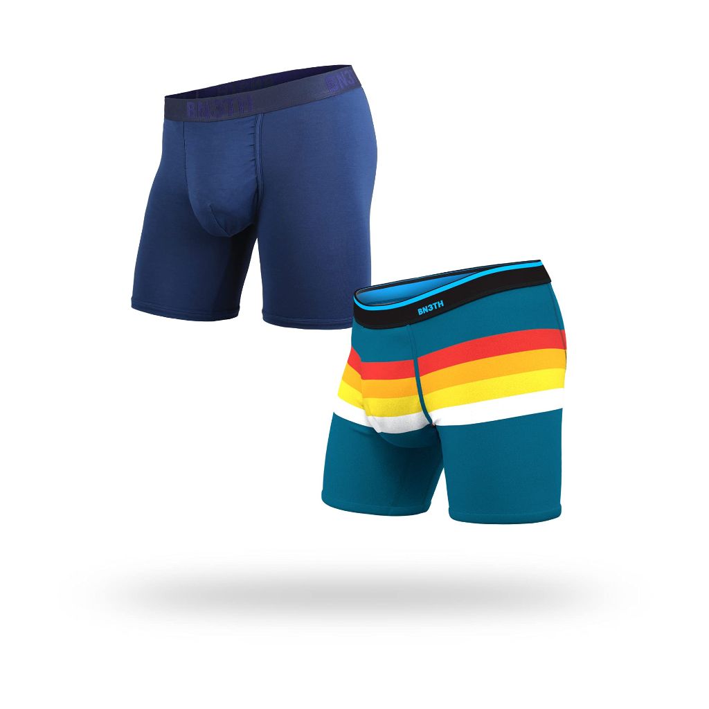 BN3TH Mens Boxer Briefs (2pk) - Breathable Slim Fit with Ball Pouch Support - XXL