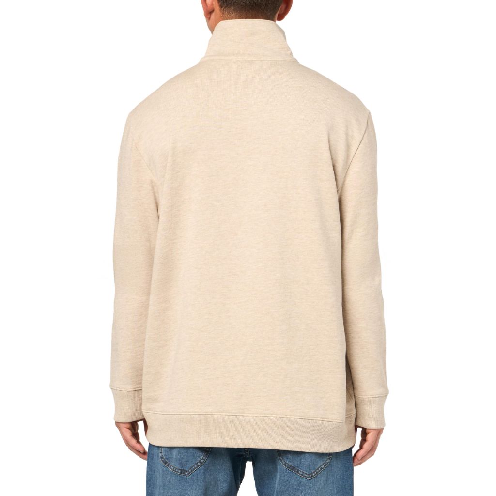 Vince Mens Mock Neck QTR Zip, H. Sheep, Small