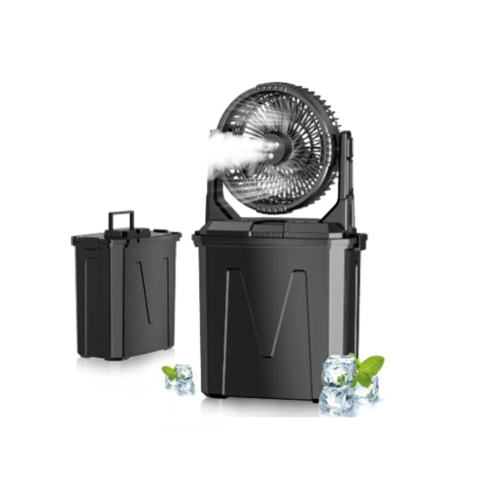 CINGALOOK Portable Misting Fan with 9L Tank & 20,000mAh Battery - 3-Speed - 8H Mist, Lightweight 3.7lbs