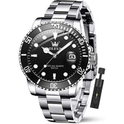 OLEVS Luxury Watches for Men Big Face Stainless Steel | Analog Quartz