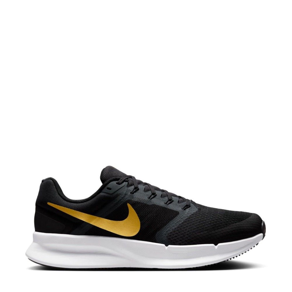 Nike Men's Run Swift 3 Running Shoes, Size 12, Black/Metallic Gold/Anthracite/White