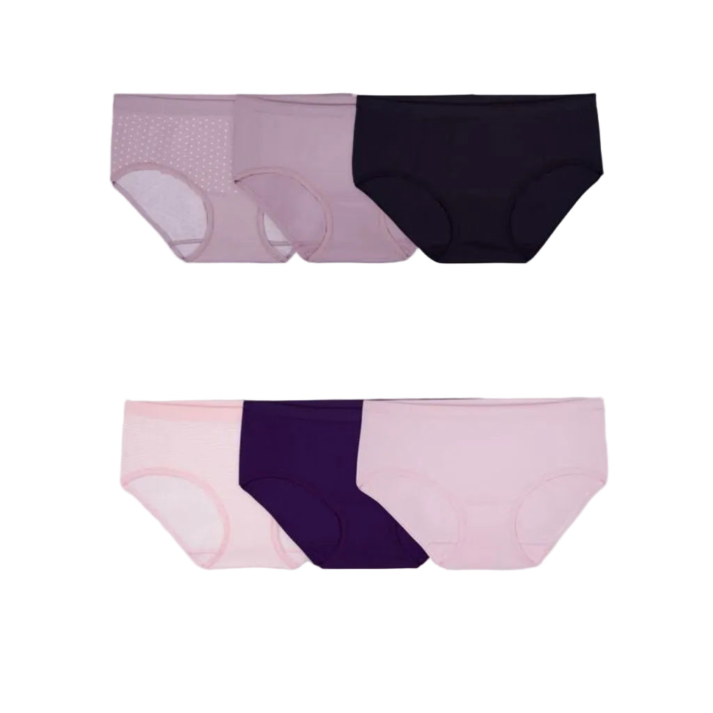 Fruit of the Loom Women s 360 Stretch Seamless Hipster Underwear  6-Pack size 7