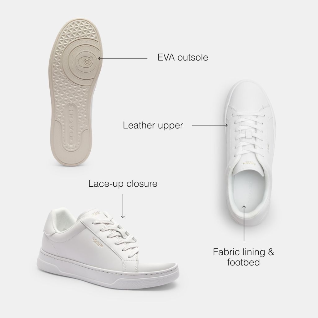 COACH High Line Sneaker, Optic White - size 9.5