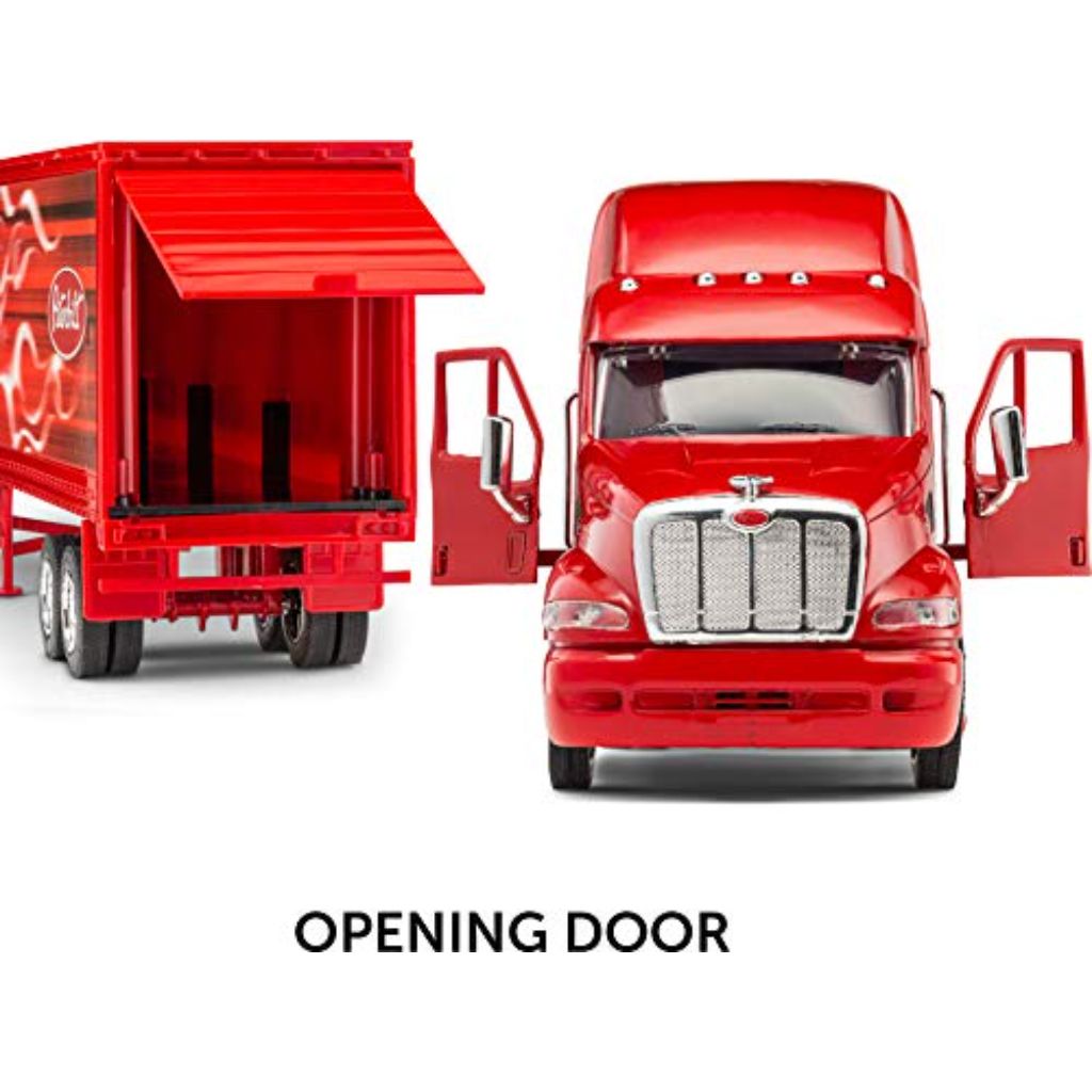 Danbury Toys Wheel Master 1/32 Die-Cast Peterbilt 387 Tractor Trailer Toy (Red)