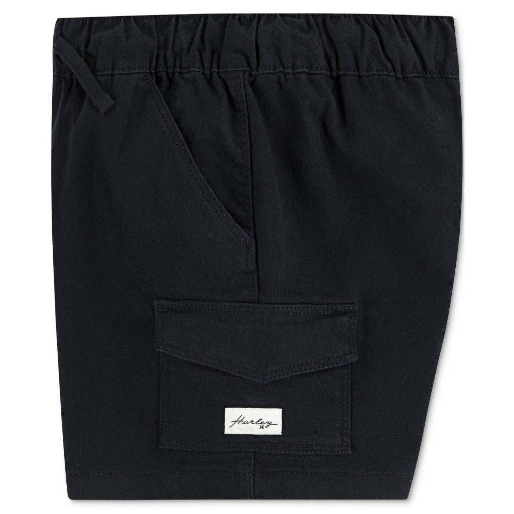 Hurley Girls Pull-on Woven Cargo Shorts - Black, Large