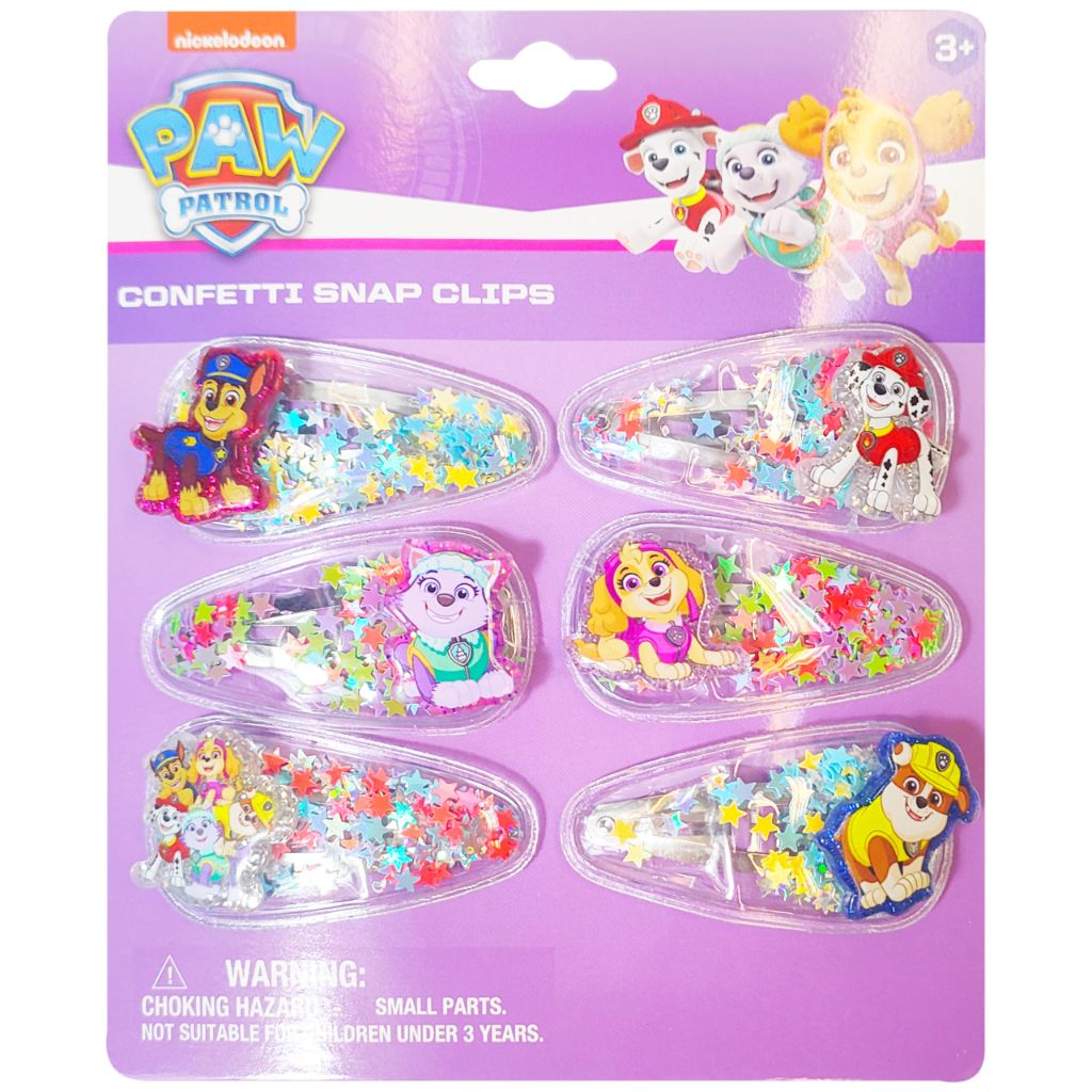 LUV HER 6pc Cute Hair Clips For Girls with Favorite Character Charms, Ages 3+