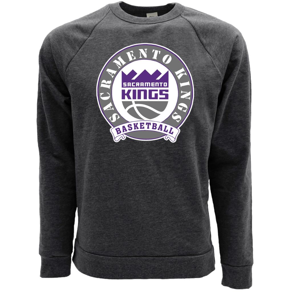 Sacramento Kings NBA Officially Licensed Tri-Blend Crewneck Sweatshirt Black, X-Large