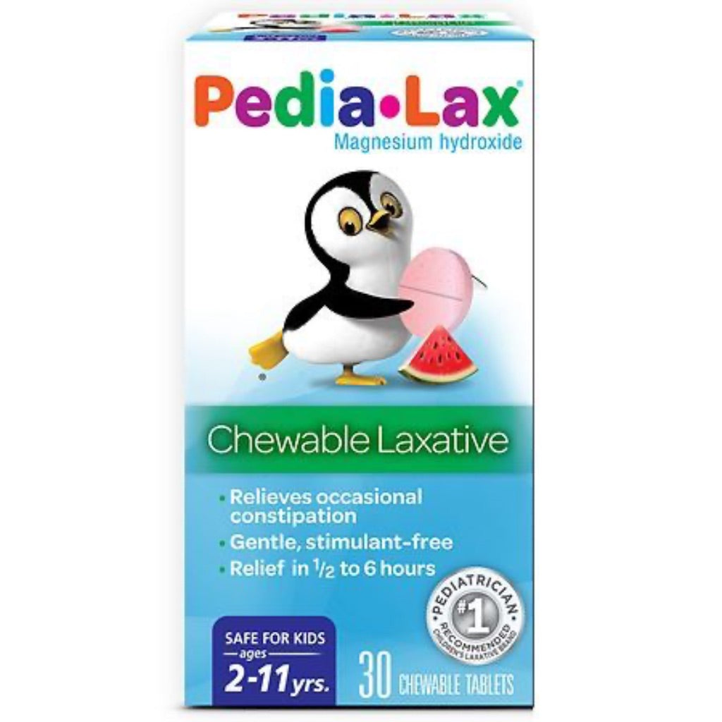 Pedia-Lax Laxative Chewable Tablets for Kids - Ages 2-11 - Watermelon - 30ct