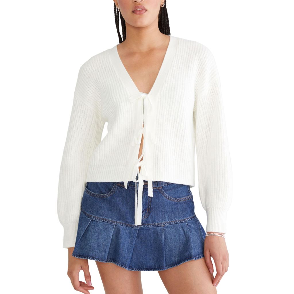 Aéropostale Women's MULTIWEAR Cardigan, Cream, 2XL