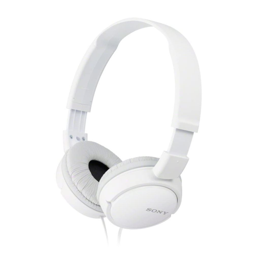 Sony ZX Series Wired On-Ear Headphones with Mic - White (MDR-ZX110AP)