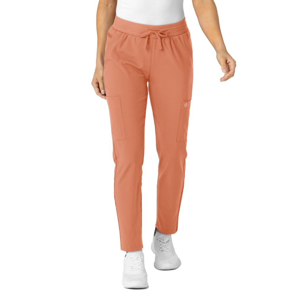 Wink W123 Women's Flex-n-Reach Track Scrub Pant - Terracotta, 3X Petite