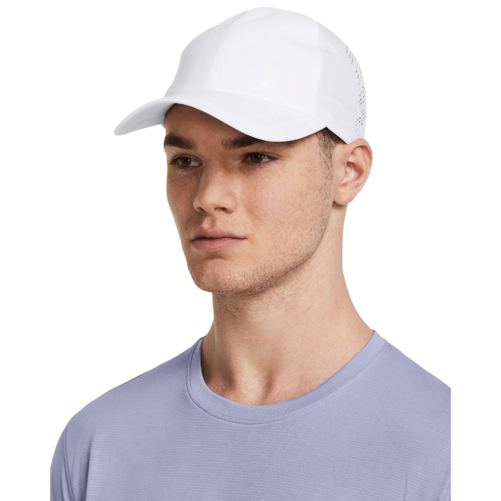 Under Armour Men's Iso-Chill Launch Run Adjustable Hat, White/Reflective, One Size