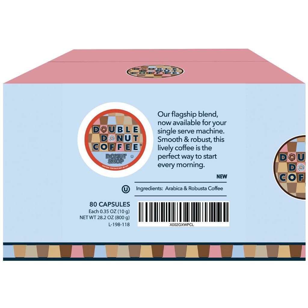 Double Donut Coffee Donut Shop Keurig K-Cup Coffee Pods, 80ct.