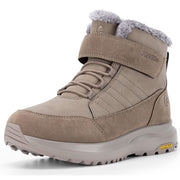 FitVille Wide Width Mens Winter Boots Fur Lined Extra Wide Snow Boot Diabetic Shoes for Flat Feet (Tan Size  8)