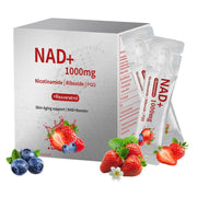 NAD+ 1000mg + Resveratrol Liquid with PQQ - Berry Flavor, 30 Pack