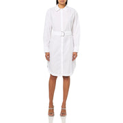 BOSS, Delegant Poplin Midi Shirt Dress, Brisk White, 10