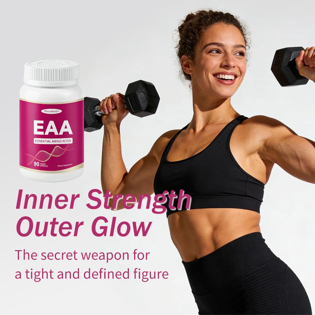 Warmbioder EAA Capsules 1200mg, Amino acids Supplement, 90 Capsules