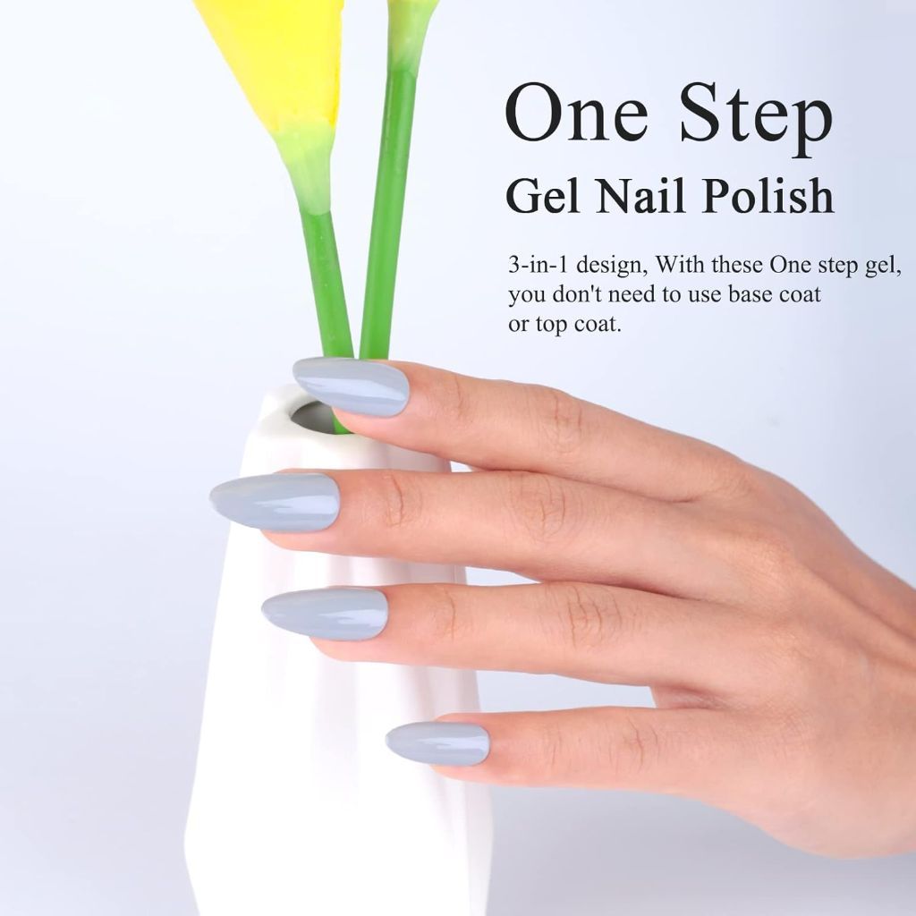 Imtiti 3-in-1 Gel Nail Polish - Light Gray, 0.5 fl. oz.