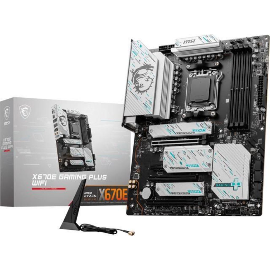 MSI - X670E GAMING PLUS WIFI (Socket AM5) AMD X670 ATX DDR5 Wi-Fi 7 Motherboard - Black