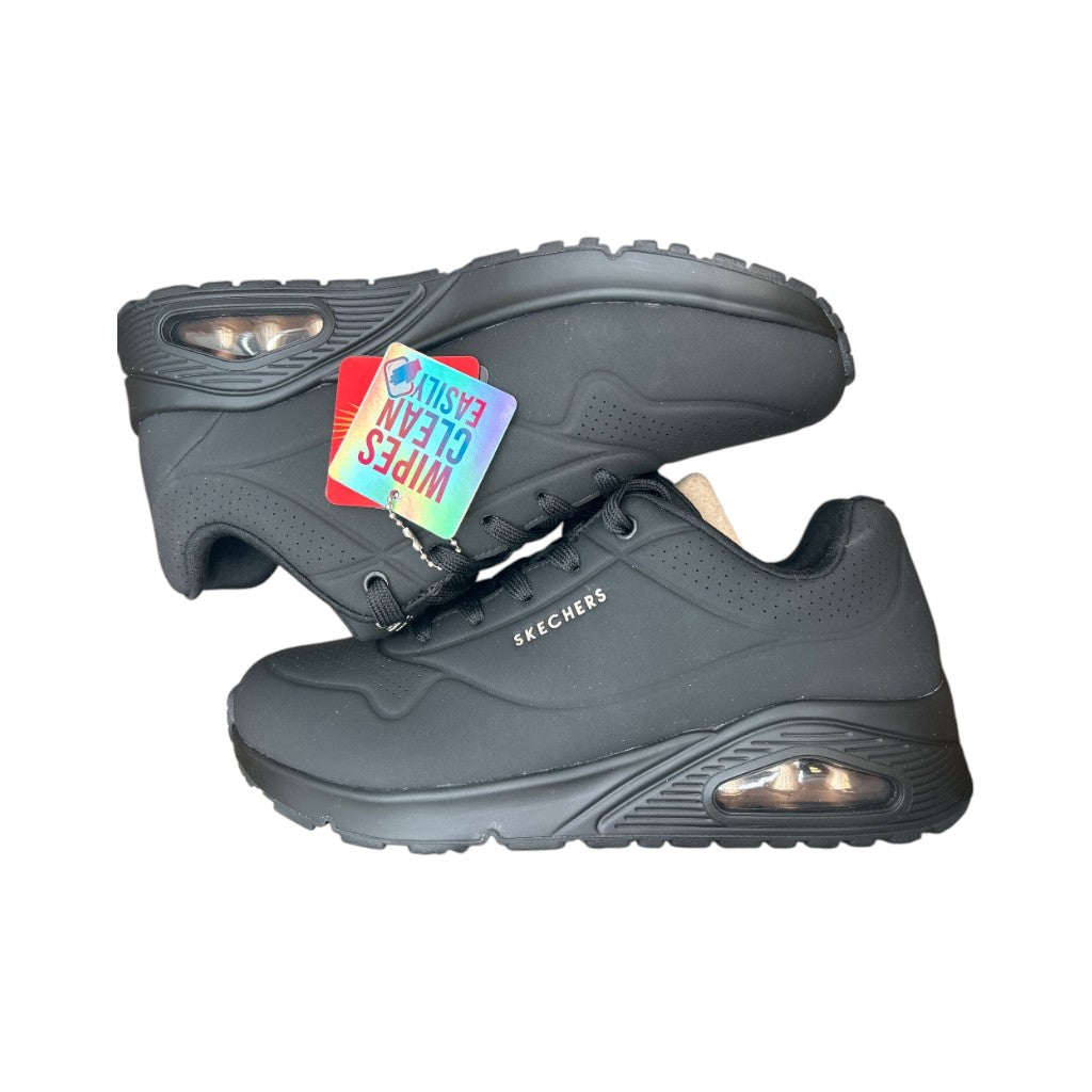 Skechers Women's Uno Stand On Air Sneaker, Black/Black - Size 8.5 Wide