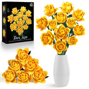 HAYXUN 12 Yellow Roses Bouquet Set 11017, 585 Pieces