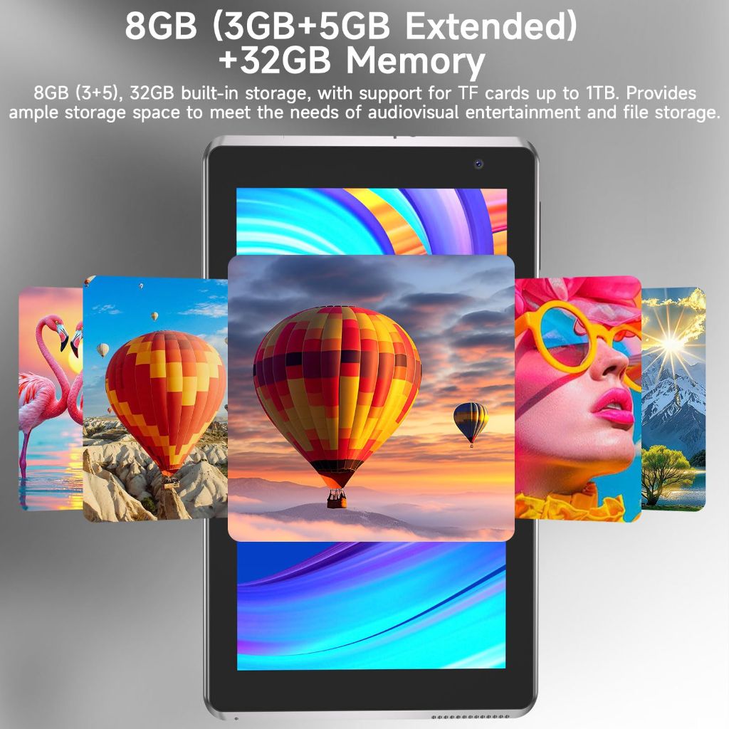 BYANDBY Tablet 7 inch Android 12.0 Tablet, 4GB+32GB ROM (1 TB Expand),  (Silver)
