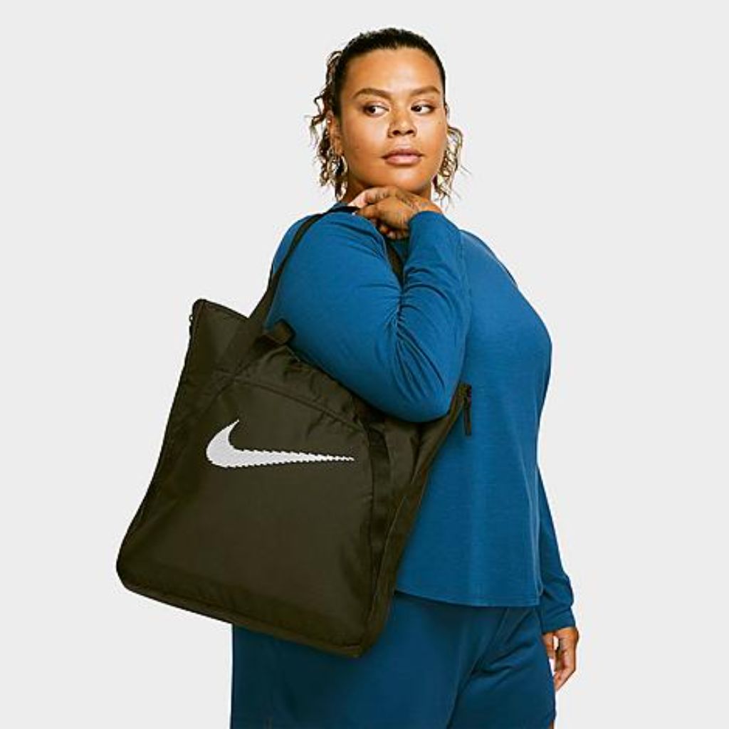 Nike Womens Gym Training Tote 28L Bag Black White Travel Everday (DR7217-010)