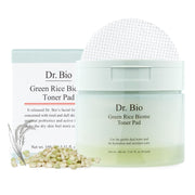 Dr.Bio Green Rice Biome Toner Pad (5.54oz/60 Pads) with Probiotic, Exfoliating, Remove Blackheads & Whiteheads