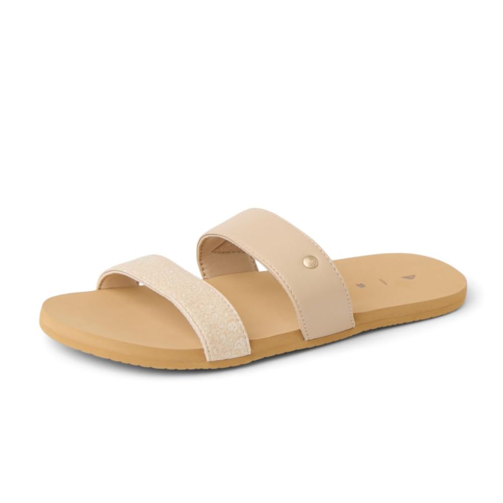 REEF Bliss Nights Eliana Womens Slide Sandal, Super Lightweight and Soft Footbed, Sand Cheetah Duo, 10