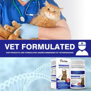 Probiotics for Cats – Digestive Enzymes with Prebiotics for Gut Health, Constipation & Diarrhea Relief, Immune & Itch Support