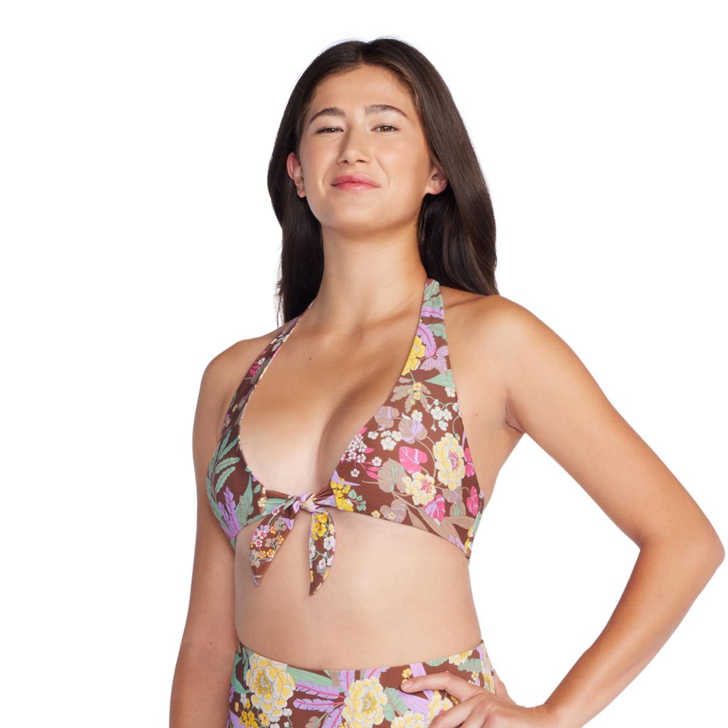 Swimsuit Bikini Top V-Neck Halter, Medium