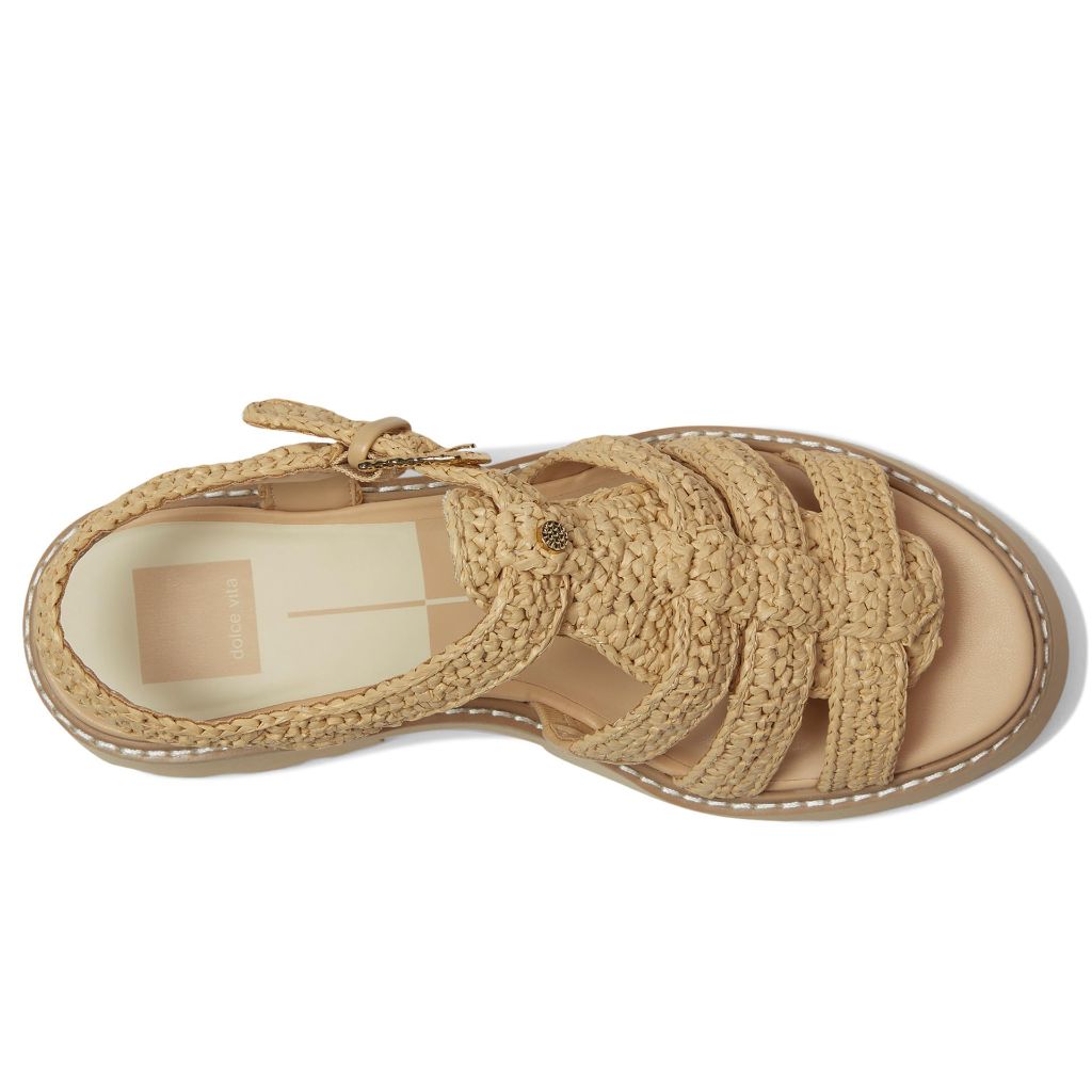 Dolce Vita Women's Latice Sandal, Light Natural - size 10.5