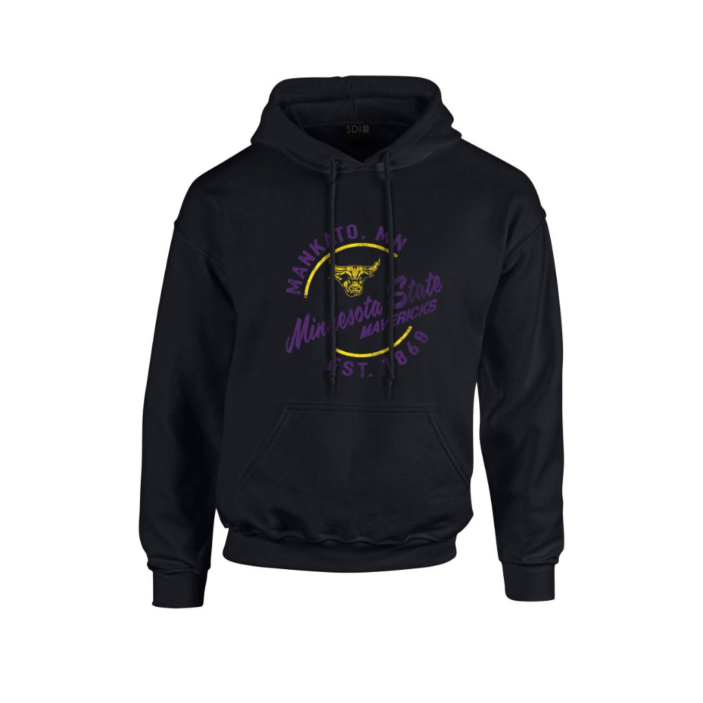 Minnesota State University Makato 50/50 Hoodie, Black, LG