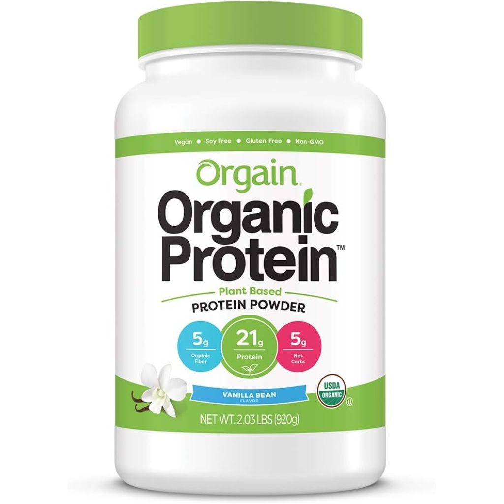 Orgain Organic Plant Based Protein Powder, Vanilla Bean - 2.03 Pound (Packaging May Vary)