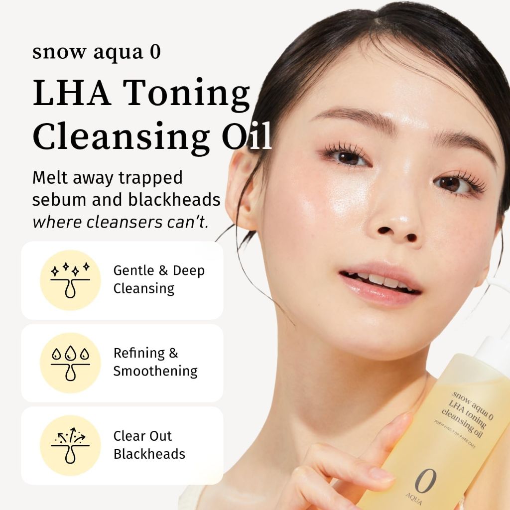 NOONI Korean Cleansing Oil - Snow Aqua 0 Ginseng Deep Cleansing Oil | 6.76 Fl Oz