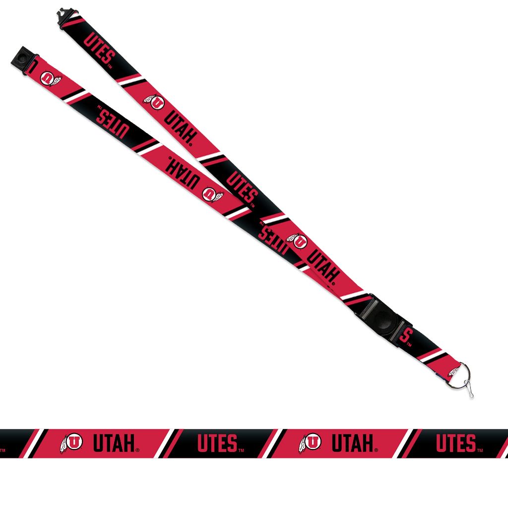 Rico Industries NCAA Utah Utes Safety Breakaway Lanyard 18" x 1"