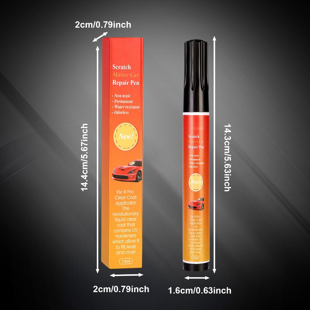 Magic Car Scratch Removal Pen - Black, 7.4mL (2 Pack)