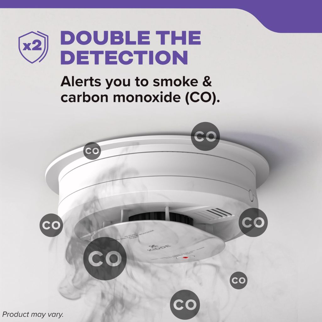 Kidde Smoke and Carbon Monoxide Detector, Hardwired with 10-Year Battery Backup | 1 Pack
