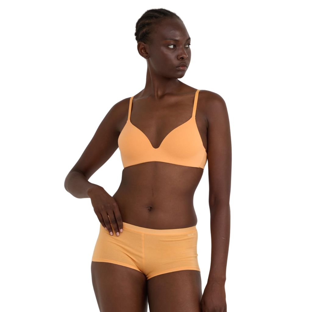 Organic Basics Womens Core Wireless Plunge Bra, Papaya, 38DD