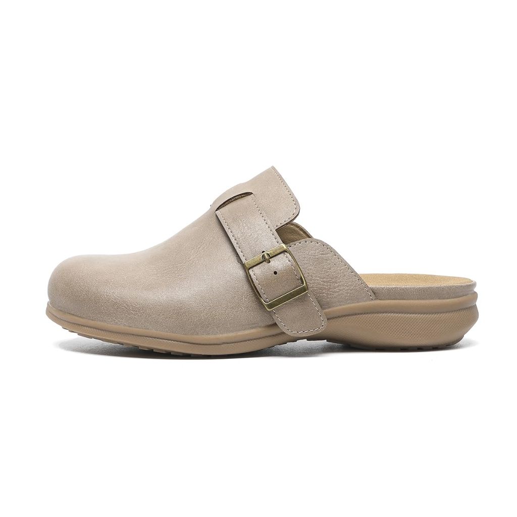 Amoji Women Clogs Mule Slip On Lady Backless Shoes FZ711 Sandy Size 7.5